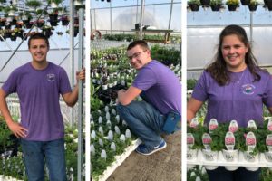 Grasman kids in greenhouse