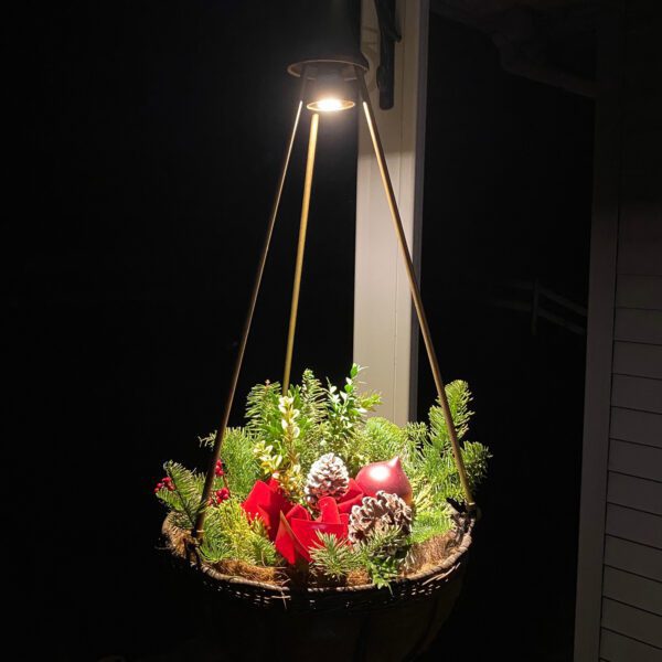 I3 planter lighted hanging basket