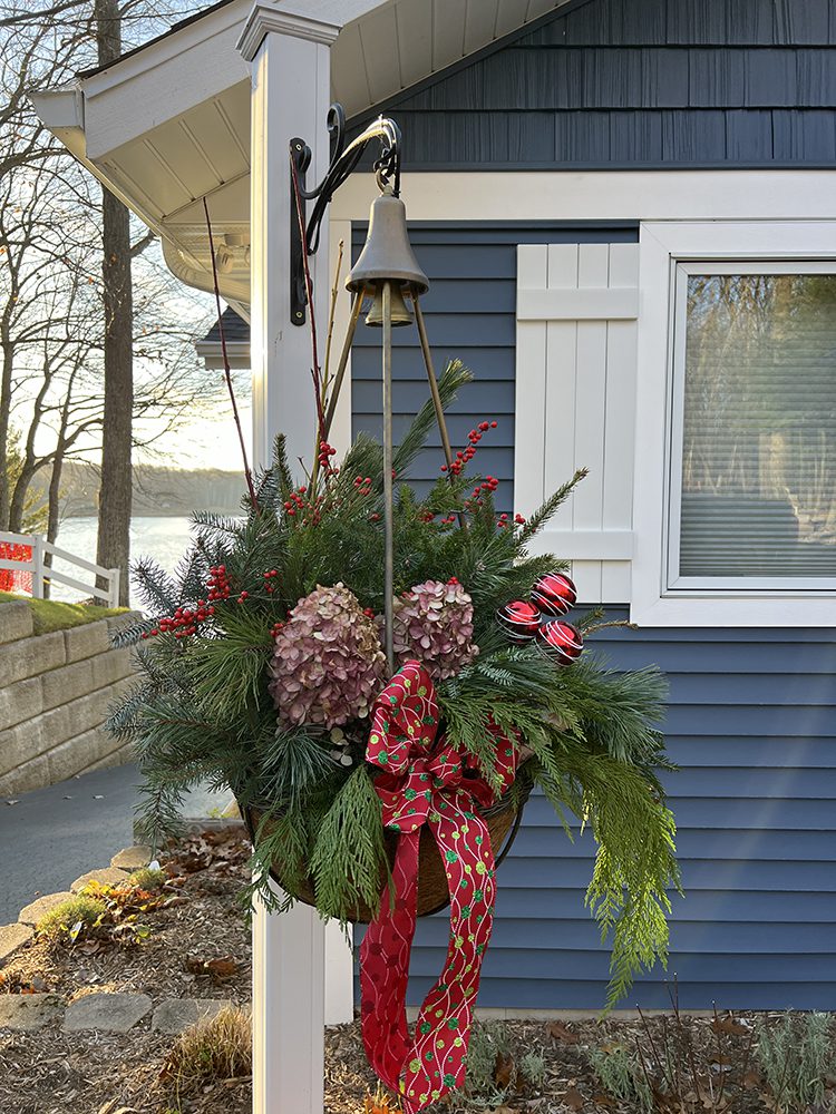 Winter Porch Pot Arrangement